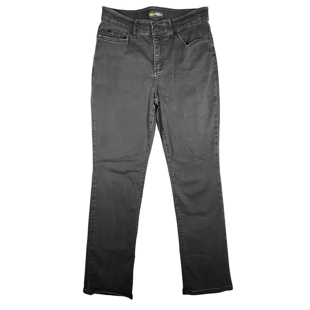 Lee Flex Motion Women's Size 10 Short Black Straight Leg Mid Riseβ Jeans